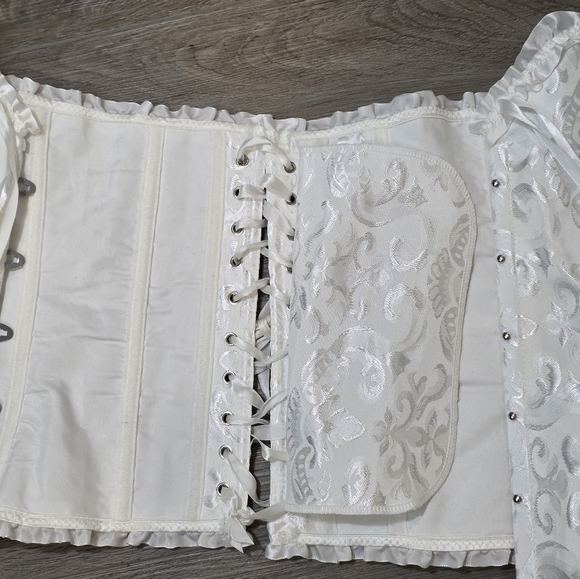 White Corset Shaper Fairycore Womans Sz Large Sexy Lingerie Fantasy - Picture 6 of 7